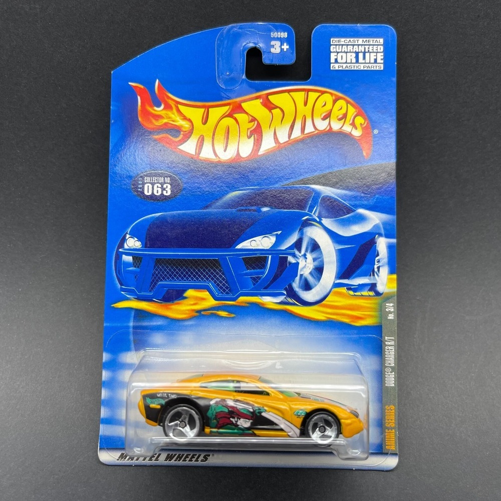 Hot Wheels Anime Series Dodge‎ Charger R/T Muscle Car Yellow Graphics 1/64 #063